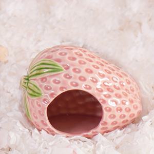 TEMU 햄스터용 세라믹 딸기/포도 시리즈 물병, 125ml 조절 가능한 음수 디스펜서, 누출 방지 세라믹 물병 스탠드, 드워프 및 성체 햄스터에 적합, 다기능 서식지 장식