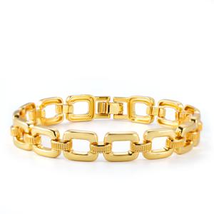 TEMU 1개의 화려한 구리 시계 밴드, 남성 및 여성을 위한 튼튼한 패션 팔찌, 자석 없음, 파티 및 연회를 위한 세련된 굵은 체인 링크 디자인