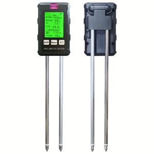 TEMU Cloud Prime 6-in-1 디지털 디스플레이 토양 테스터 - 배터리 작동 (배터리 미포함), 비료, 온도, 빛, pH, 습도 & 공기 습도 측정 - 높이 조절 가능, 내구성 좋은 플라스틱, 사용하기 쉬운 가정용 정원 가드닝 도구