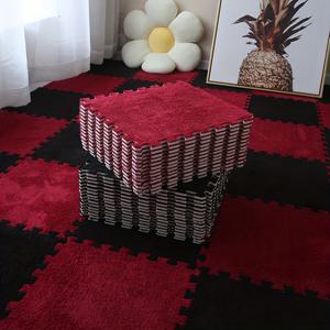 TEMU 브레이디드 폴리에스터 러그 패드 - 30피스 퍼즐 매트 세트, 손세탁 가능한 단색 직사각형 EVA 백킹, 침실 탈의실을 위한 가볍고 세척 가능한 저모 깔개 장식 개조