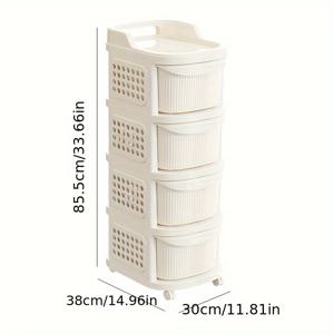 TEMU 1pc ZHOHO TANT 폴리프로필렌 직사각형 보관 정리함, 바퀴가 달린 다목적 비수면 방, 주방, 거실, 간식, 장난감, 크리스마스 및 할로윈 장식에 이상적