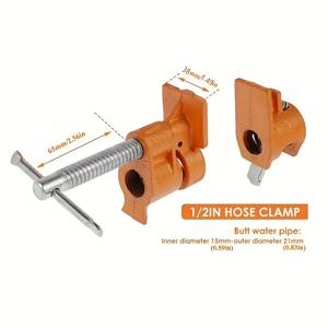 TEMU 튼튼한 금속 튜브 클램프 | 목공용 조절식 목재 보드 고정 장치, 목수용 목공 조립 클램프