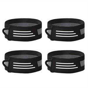 TEMU 사이클링용 4팩 조절 가능한 폴리에스터 발목 스트랩 - 니트 소재 산악 자전거 팬트 클립, 라이딩 레깅스 고정 밴드, 유니버설 피트 사이클링 팬츠 타이