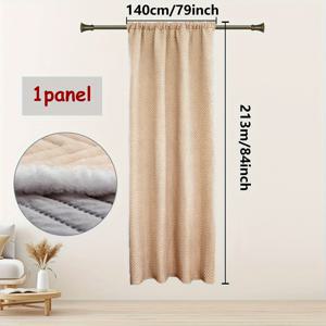 TEMU 1패널 단열 커튼 - 플러시 화이트, 고강도 소음 차단 & 방풍 단열, 로드 포켓/탑-행 디자인, 사계절용 드레이프 (침실/거실) - 모던, 거실용 커튼, 침실용 커튼, 침실용 커튼, 크리스마스 커튼, 거실 커튼, 거실용 크리스마스 커튼, 블록 아웃 커튼, 블라인드 차광, 침실 커튼, 창문 커튼|커튼봉