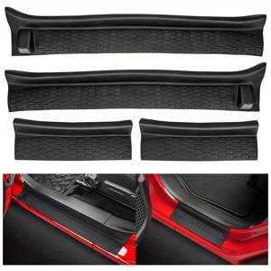 TEMU 2018-2024 JEEP Wrangler JL Unlimited 및 2020-2024 JEEP Gladiator JT용 문턱 보호 키트, 4도어 액세서리용 입구 보호 장치