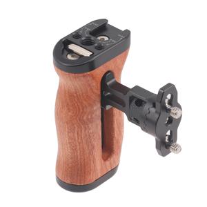 TEMU JLWIN DSLR 및 미러리스 카메라 케이지용 퀵 릴리스 나무 사이드 핸들 그립 - 인체공학적 로즈우드 및 알루미늄 합금, 알렌 렌치 포함