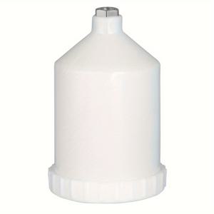 TEMU 페인트 건 컵, 600ml/600cc, 대부분의 중력 공급 소형 분무기에 사용 가능한 교체 홀더 냄비, 플라스틱, 반투명