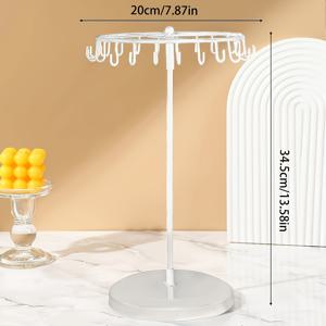 TEMU 1pc 회전 보석 정리함 디스플레이 스탠드 - 철 목걸이 팔찌 홀더, DIY 액세서리 랙, 소매 쇼케이스에 이상적