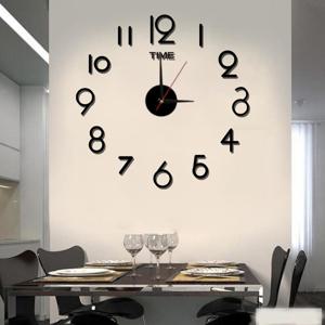 TEMU 아크릴 무소음 벽시계, 빛나는 숫자, 1개, 둥근 모양, 평평한 크라운이 있는 DIY 장식 스티커 시계, 배터리 작동 (AA 크기, 포함되지 않음) 거실, 침실 - 틱 소리가 없는 모던 디자인을 위한 배터리 작동식 벽시계.