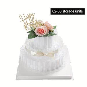 TEMU 다층 범용 축하 돈 케이크 선물 상자 플라스틱 디스플레이 케이스 포함, 우아한 리본 및 기프트 태그 - 결혼식, 생일, 기념일, 졸업식에 완벽함 - 다양한 행사에 적합, 테마 액세서리 포함, 할로윈