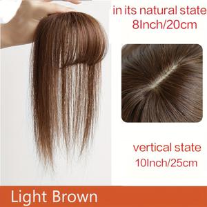 TEMU 여성용 앞머리 클립인 앞머리 가발, 가늘어진 머리카락, 탈모 및 회색 머리카락을 위한 여성용 헤어피스, 머리 볼륨 증가