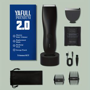 TEMU 다기능 전자 바디 헤어 트리머, 사적 트리머 및 바디 뷰티 도구, 전기 코드리스 볼 면도기, 교체 가능한 세라믹 블레이드 헤드 및 코드리스 USB 충전 도크, 블랙, 남성 바디 그룸러, 면도기 및 헤어 트리머