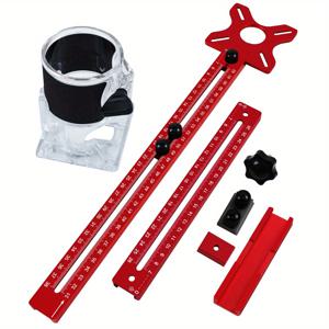 TEMU 확장형 3 in 1 라우터 밀링 홈 브래킷, 9-61Cm 반지름 라우터 원형 절단 지그, 목공용 알루미늄 캐비닛 하드웨어 지그