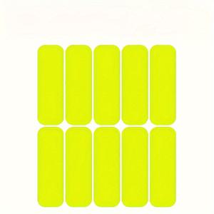 TEMU 10개 팩 PVC 반사 스티커 - , 스쿠터, 자전거 및 자동차용 - 야간 시인성 및 도로 안전을 위한 고시인성 형광 녹색 안전 반사 테이프