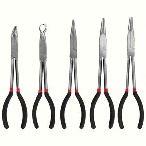 TEMU 프로페셔널 등급 정밀 롱 노즈 플라이어 5종 세트 - 절연 컴포트 그립 & 25°/45°/90° 곡선 팁 - 주얼리 제작, 전자 수리, DIY 공예용 헤비듀티 니들 노즈 와이어 벤딩 도구