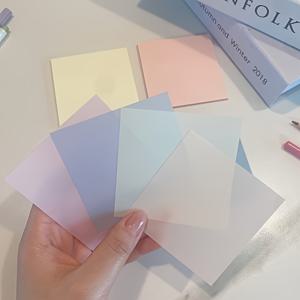 TEMU 모란디 컬러 투명 스티커 노트, 4 팩 (각 50매), 재사용 가능한 자가 접착 수정 메모 패드, 방수, 재배치 가능한 투명 PET 노트패드, 메모 작성 및 콘텐츠 가시성을 위한