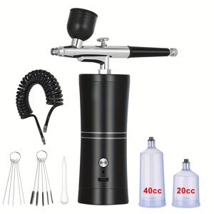 TEMU 무선 휴대용 에어브러시 네일 아트 페인팅 메이크업 케이크용 공기 호스 연장 스프레이 건과 압축기