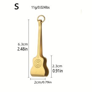 TEMU 1개 골든 스테인리스 정밀 핀셋 - 수염, 콧수염 및 눈썹 그루밍용 기타 모양 디자인 | 슬림한 마무리가 있는 다기능 제모 도구