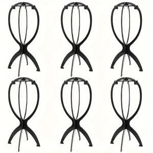 TEMU 14.2인치 6개 여성용 가발 스탠드 세트, 튼튼한 쉬운 조립 가발 캡 거치대, 다용도 디스플레이 보관, 모양 보존 및 손상 방지