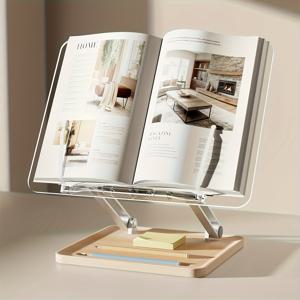 TEMU 조절 가능한 아크릴 독서대, 다기능 데스크탑 책꽂이 (독서, 컴퓨터, 필기대, 노트북, 전자 태블릿 보조용)|책꽂이