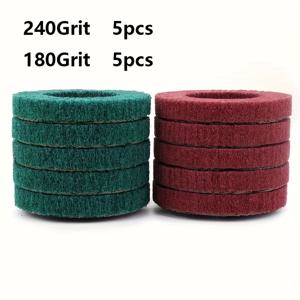 TEMU 5/10 4인치 연마 폴리싱 디스크 180/320 사포 나일론 섬유 플립 금속 폴리싱 휠, 복잡한 표면 용접용 디버링 및 녹 제거, 금속 연마,플립 휠 디자인,정밀 연마,내구성 있는 사포,내마모성 소재,메탈 버퍼,연마 휠,자동차 수리,금속 공작자