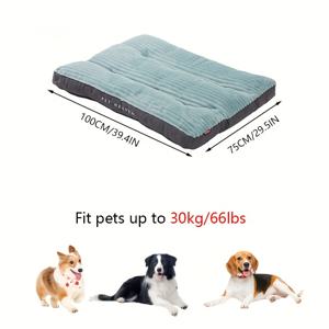 TEMU 미끄럼 방지 받침대가 있는 초대형 강아지 침대 - 튼튼한 메모리폼 & 두꺼운 쿠션 표면, 초대형 강아지를 위한 튜브 방지 디자인 - ///, 사계절용 소프트 침구 (탈착식 커버 포함) - 대형견을 위한 튼튼한 애완 동물 침대