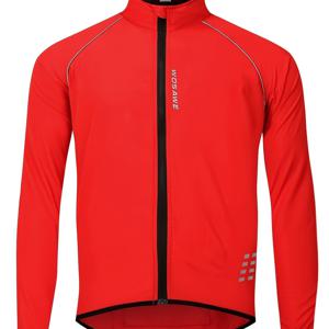 TEMU WOSAWE 남성용 초경량 방풍 사이클링 재킷 - 통기성 좋은 지퍼업 스포츠 코트, 야외 라이딩 활동용