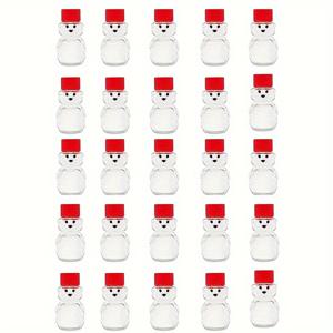 TEMU 25개입 2온스 허니 베어 병 (빨간 나사 캡 포함), 투명 플라스틱 용기 - 크리스마스 및 파티 선물, 허니 디스펜서, 스타킹 스터퍼 - 미끄럼 방지 텍스처, 선물 포장,축제 디자인,귀여운 선물 아이디어,경량 컨테이너,펫 소재,소형 용기,선물 주는 사람들,이벤트 플래너