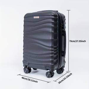 TEMU 해상 운송 패션 트롤리 여행 가방 대용량 이중 지퍼 보안 상자 범용 휠 무소음 트롤리 케이스