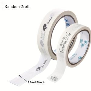 TEMU 화가용 마스킹 테이프 - 2롤, 각 20m, 흔적 없음, 수용성, 수채화, 오일 & 아크릴 예술 프로젝트에 이상적|아크릴물감