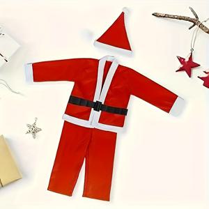 TEMU 완벽한 코스튬 세트 - 프리사이즈, 크리스마스 파티 & 휴일 즐거움에 완벽, 겨울, 새해에 적합