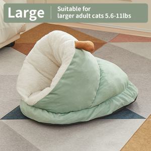 TEMU 현대적인 달팽이 모양의 고양이 침대 하우스 및 콘도, 푹신한 PP 코튼이 들어 있는 아늑한 애완동물 동굴, 충전되지 않음 - 부드럽고 따뜻한 고양이와 작은 개를 위한 둥지, 다양한 크기 제공