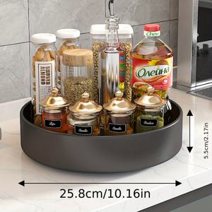 TEMU 360도 회전하는 턴테이블 수납함 - 다기능 금속 수납 선반 주방 양념, 조미료, 병 - 거실, 욕실, 침실을 위한 현대식 공간 절약형 수납함