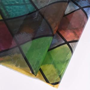 TEMU 1 롤, 그리드 스타일 유리 필름, 생생한 프라이버시 창문 클링, 반투명 비투시, 사무실 및 가정용, 클래식 스타일, 플라스틱, 정전기 클링, 10밀 두께