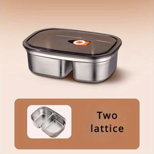 TEMU 대용량 단열 도시락, 사무직 근로자용, 전자레인지 가열 가능, 야외 캠핑 음식 보관에 적합.