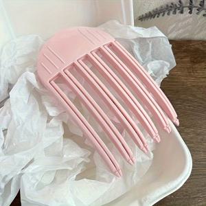 TEMU 플러피 헤어 루트 하이 스컬 탑 윈드 플라스틱 콤 헤어 클립 이마 앞머리 스타일링 도구 게으른 사람을 위한 흔적 없는 헤어 클립