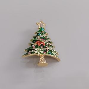 TEMU 그레이트 디자인의 우아한 크리스마스 트리 에나멜 핀 - 금색 별이 있는 녹색과 빨간색 디자인, 휴일 선물, 사무실 장식, 또는 파티 액세서리에 완벽한 크리스마스 핀, 휴일 선물 아이디어