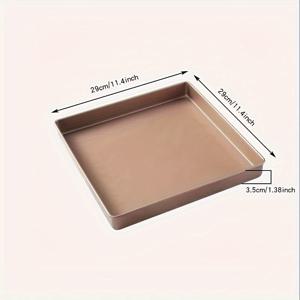 TEMU 1개, 두꺼운 11인치 사각형 비스듬한 쿠키 팬, 쿠키와 빵을 위한 베이킹 베이킹 팬, 생일과 휴일 베이킹 팬, 크리스마스, 할로윈, 데이, 이드, 아버지의 날에 적합합니다.