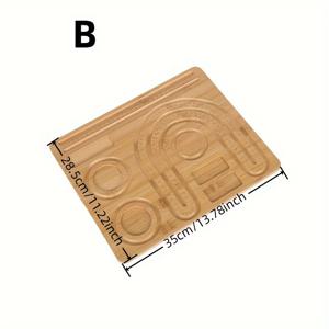 TEMU 솔리드 우드 비드 오가나이저 트레이, DIY 쥬얼리 만들기, 팔찌 및 앵클릿 제작 보드, 비드 및 도구 보관 칸이 있는 조각 채널이 있는 솔리드 우드 비드 오가나이저 트레이