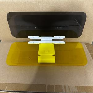 TEMU 차량용 안티글레어 바이저 - 주간 및 야간 이중 사용 태양 차단 거울 운전석 측면, 내구성 있는 PVC 소재, 스크래치 방지, 다양한 모델에 적합, 시야 향상을 위한 녹색 및 노란 디자인, 운전 편의 액세서리 | 클립온 카 바이저 | 스크래치 방지 렌즈, 자동차용 선바이저