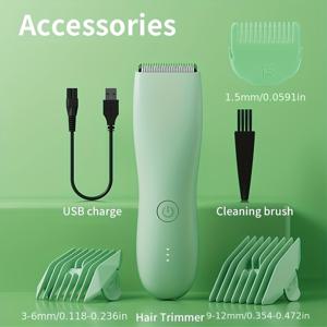 TEMU 전문가용 바디 헤어 트리머, IPX6 교체용 블레이드, 남성용 엉덩이 및 바디 헤어 트리머, 이발사용 교체형 세라믹 블레이드 전기 볼 쉐이버, 남성용 면도기 비키니 여성 트리머, 선물