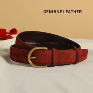 TEMU 여성용 빈티지 정품 가죽 벨트 - 슬림핏 캐주얼 우아한 디자인, 청바지 및 드레스 & 의상에 적합 - 다양한 색상 옵션 (블랙, 브라운, 다크브라운, 레드) - 결혼식, 파티, 일상 사용 및 선물용으로 완벽