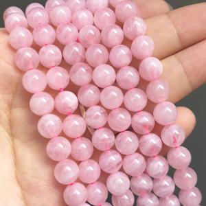 TEMU AAA 천연 마다가스카르 로즈 쿼츠 비즈 4-10mm - DIY 주얼리, 팔찌 및 목걸이 제작용 라운드 루스 스페이서 비즈|비즈목걸이