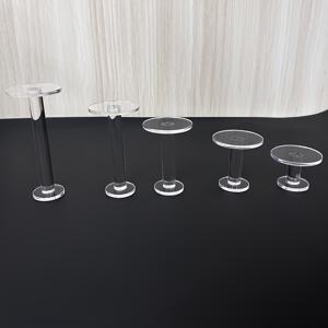 TEMU 투명 원형 아크릴 디스플레이 스탠드 5pcs 세트 - 헤비듀티 중앙 베이스 다층 원형 선반, 보석류, 시계용 - 레트럴 스토어, 캐시 레지스터, 시장, 전시용 - 헤비 베이스