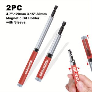 TEMU GEINXURN 자석 비트 거치대 세트, 2/5개, 육각 섕크, 크롬 바나듐 강철, 조립 불필요, 검정, 빨강, 흰색