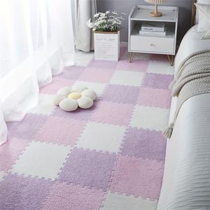 TEMU 30개입, 두꺼운 침실·거실용 패치워크 매트 (11.8x11.8 인치), 세탁 가능한 부드러운 미끄럼방지 바닥 매트