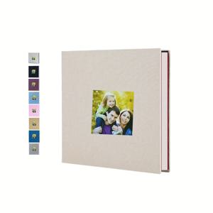 TEMU 40페이지 셀프 접착식 페이지 포토 앨범, 11x10.6인치, 리넨 커버, 금속 펜 포함, 4x6, 5x7, 8x10 사진용, 아기, 결혼식, 가족 추억, 홈 데코 앨범에 이상적