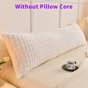 TEMU 1개 럭셔리 벨벳 롱 베개커버 - 울트라 소프트, 통기성 버블 밀크 플리스, 가을과 겨울의 포근한 잠을 위한 두꺼운 디자인, 알레르기 친화적, 침실, 소파, 호텔, 기숙사 장식에 완벽함 - 삽입물 미포함