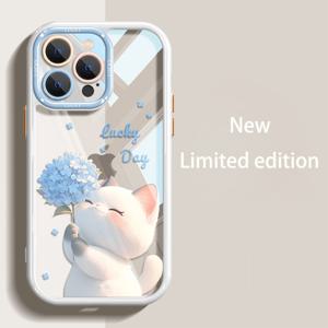 TEMU 카툰 고양이 휴대폰 케이스, 아이폰 17 프로 맥스/17 프로/아이폰 16 프로 맥스 호환, 고급 품질 남녀공용 휴대폰 케이스 15프로/14프로/13프로/12프로, 낙하 방지 케이스, 스크래치 방지 고품질 휴대폰 케이스