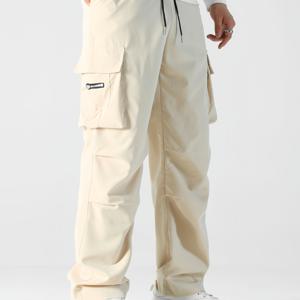 TEMU 남성용 스타일리시 카고 팬츠 - 캐주얼 루즈핏, 다수의 포켓, 봄/가을 야외 활동에 완벽